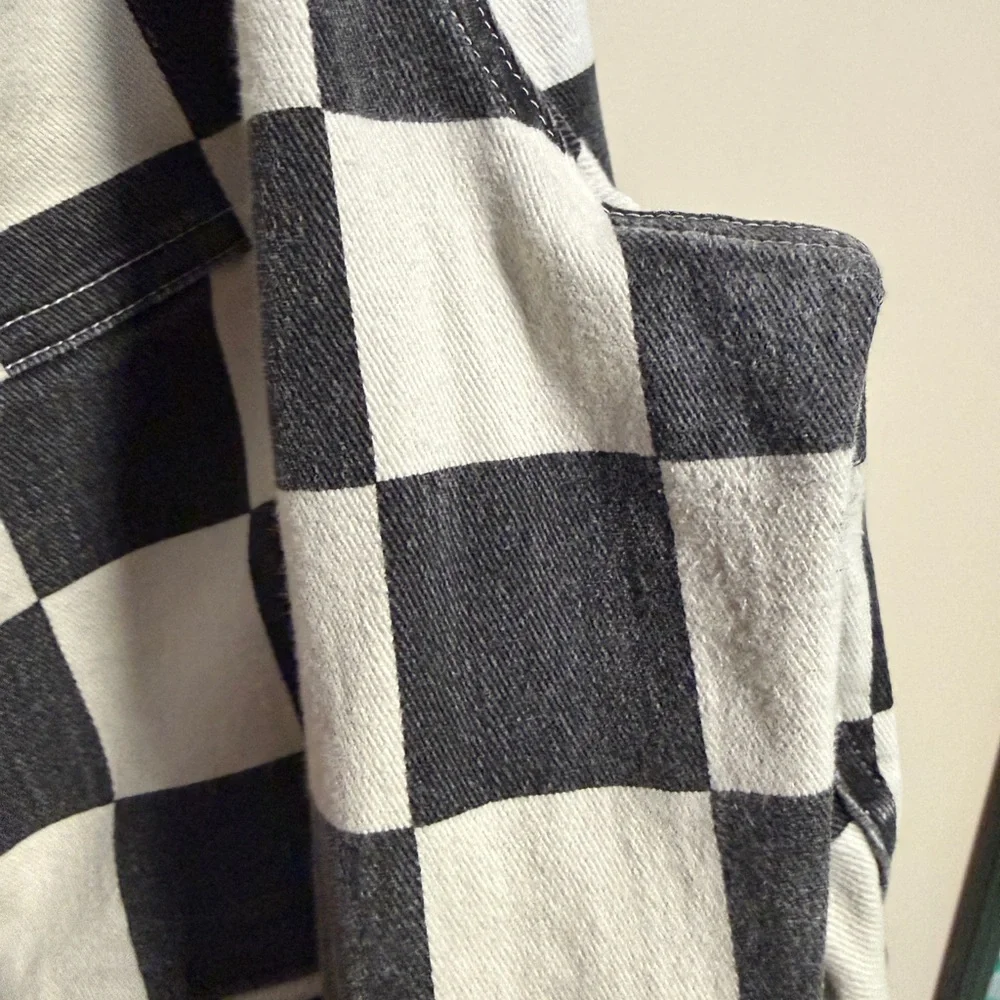 Women's Checkered Black and White 304 Service Fatique Pants - UK14 / US10 - Picture 4 of 4